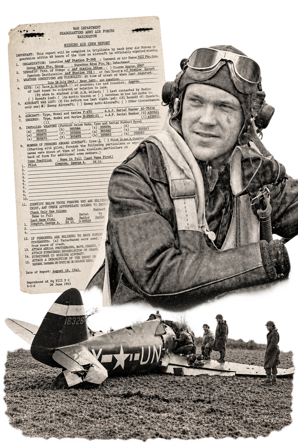 George A. Compton, MACR 265, and Harold “Bunny” Comstock P-47