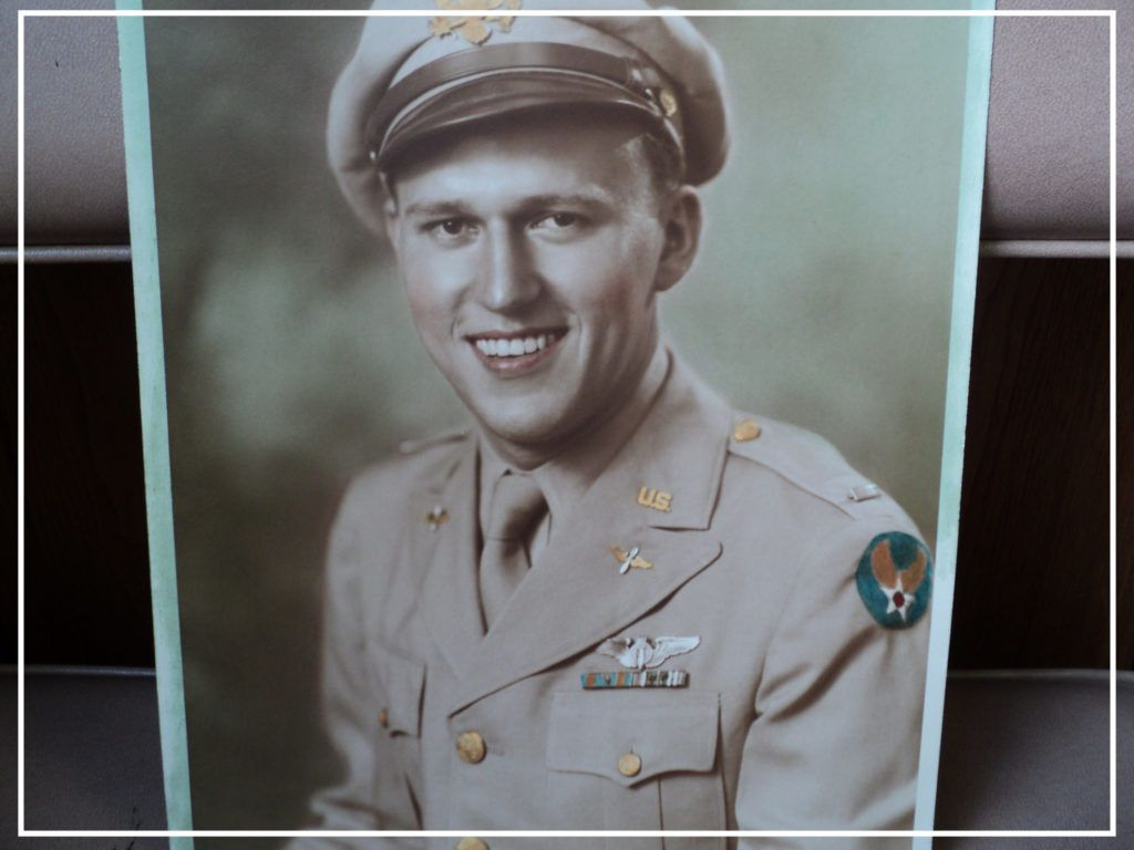 Willard James Hadjes in tan uniform, photographed from a physical print